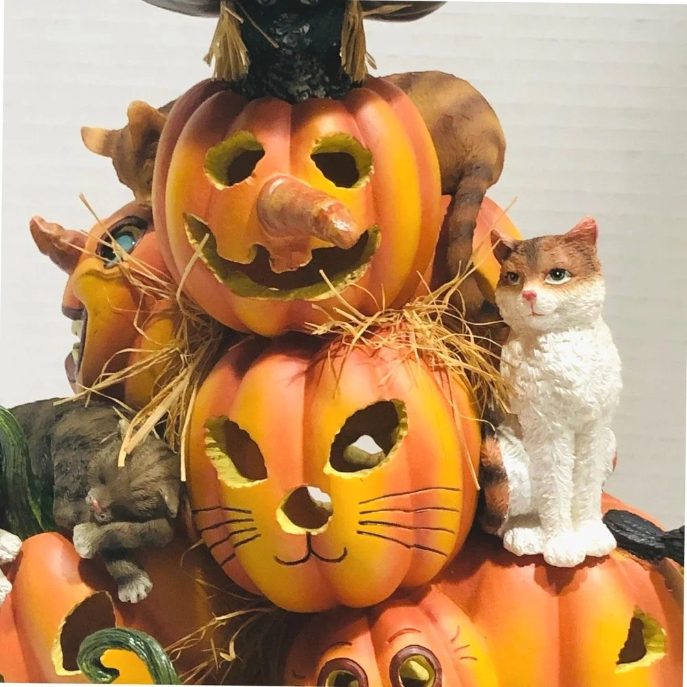 VTG Halloween Cat-O-Lantern Blow Mold Charles Wysocki Numbered Kitty Kitten Mice